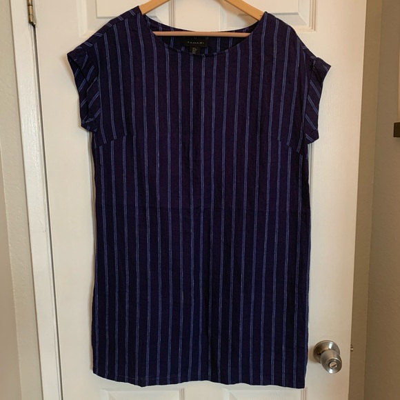 tahari linen dress
